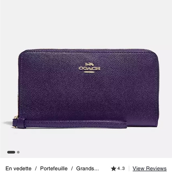 BNWOT Coach Purple Wristlet - Picture 3 of 3